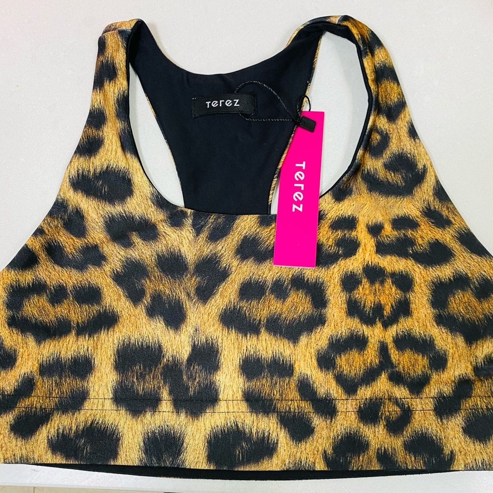NWT Terez Reversible Leopard-Print Sports Bra. Size XS - Picture 9 of 9